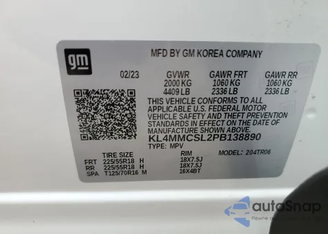 2023 Buick Encore Gx Preferred из США, поврежденный, VIN KL4MMCSL2PB138890
